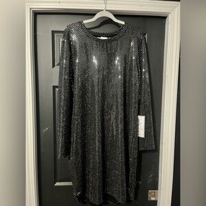 Sequin Black Cocktail Dress